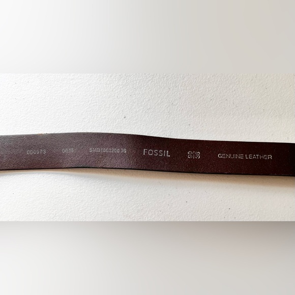 Fossil Mitchel Belt Brown Men’s Genuine Leather Size Medium - Picture 7 of 11